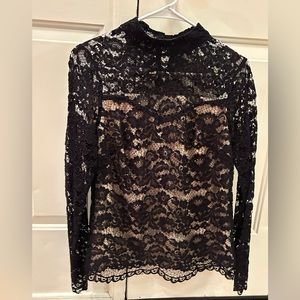 Black lace blouse